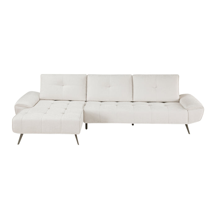 Dominic - (2)2-Piece Sectional with Left Chaise and Dual-position Backs for Adjustable Seat Depth