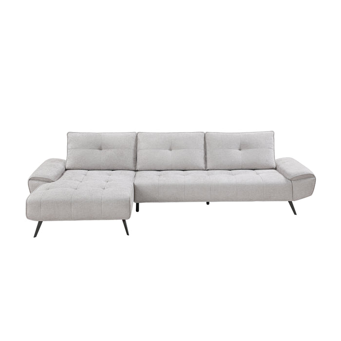 Dominic - (2)2-Piece Sectional with Left Chaise and Dual-position Backs for Adjustable Seat Depth