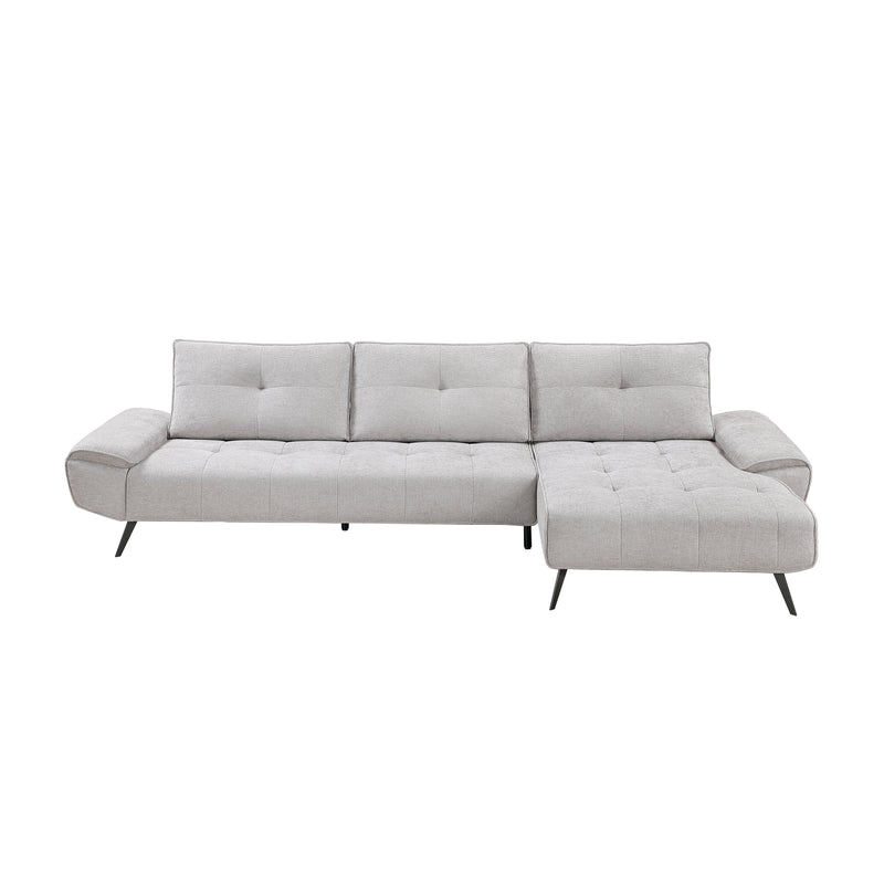 Dominic - (2)2-Piece Sectional with Right Chaise and Dual-position Backs for Adjustable Seat Depth