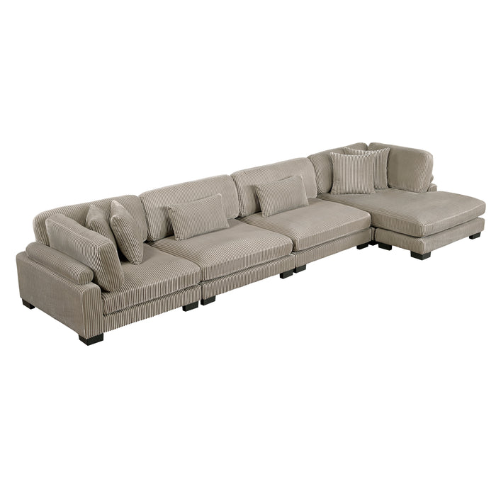 Traverse - (4)4-Piece Modular Sectional with Reversible Chaise