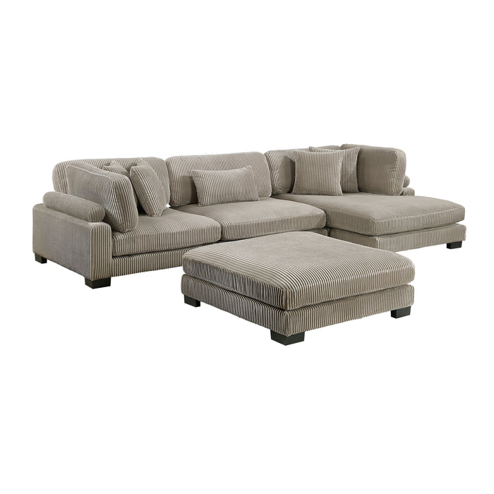 Traverse - (4)4-Piece Modular Sectional with Reversible Chaise and Ottoman