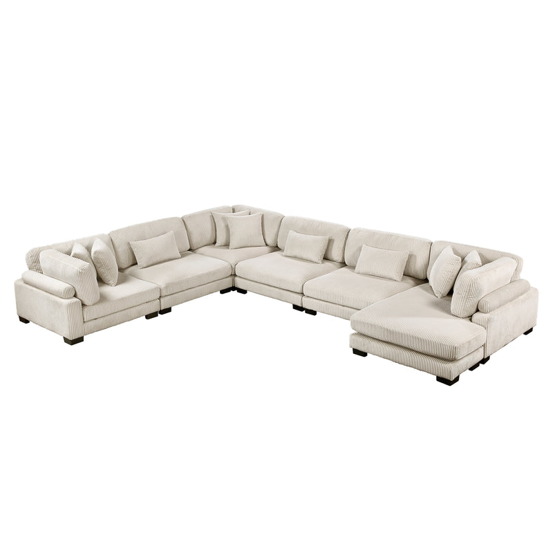 Traverse - (6)6-Piece Modular Sectional with Reversible Chaise