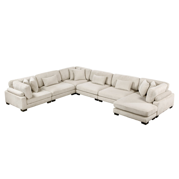 Traverse - (6)6-Piece Modular Sectional with Reversible Chaise
