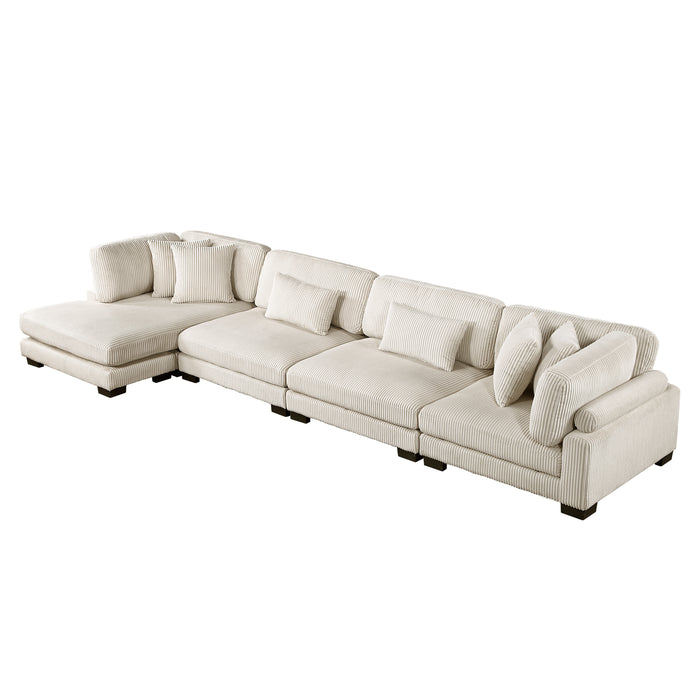 Traverse - (4)4-Piece Modular Sectional with Reversible Chaise