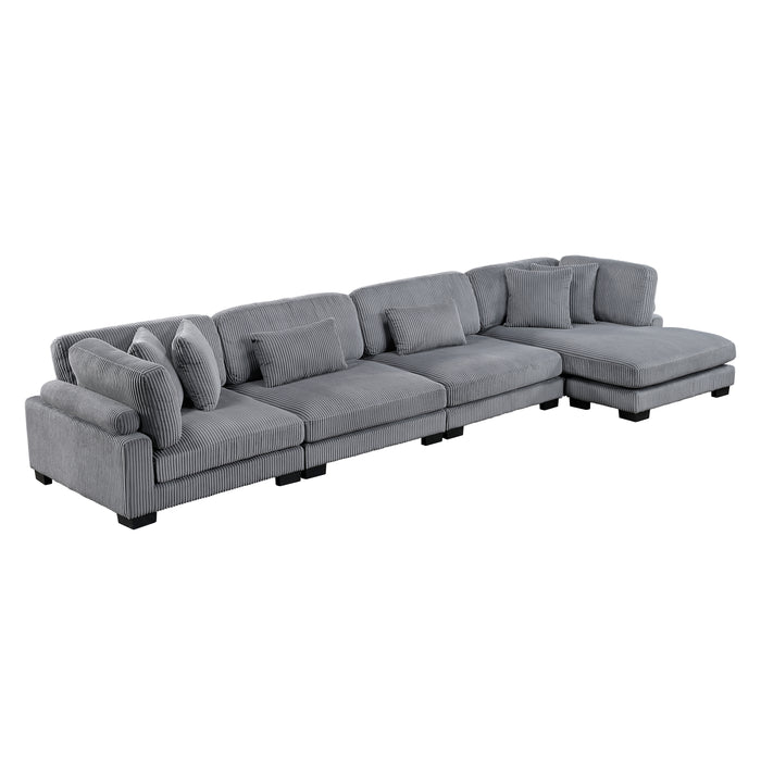Traverse - (4)4-Piece Modular Sectional with Reversible Chaise