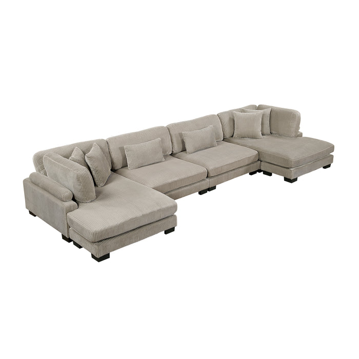 Traverse - (4)4-Piece Modular Sectional with Reversible Chaise