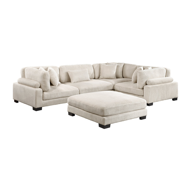 Traverse - (5)5-Piece Modular Sectional with Ottoman