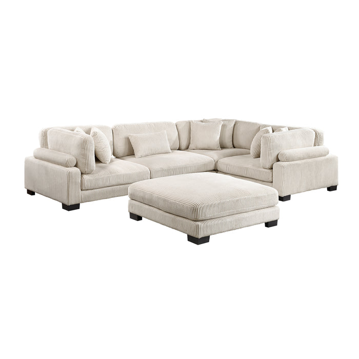 Traverse - (5)5-Piece Modular Sectional with Ottoman