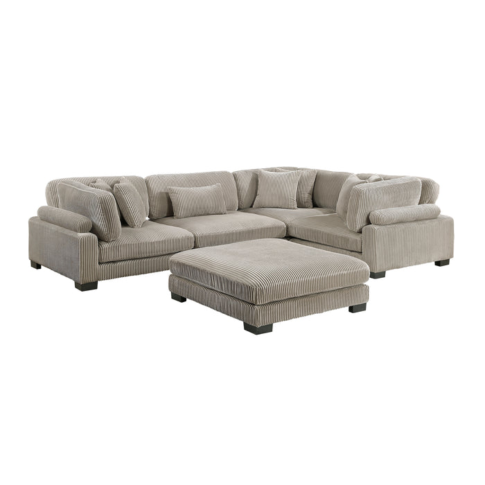 Traverse - (5)5-Piece Modular Sectional with Ottoman