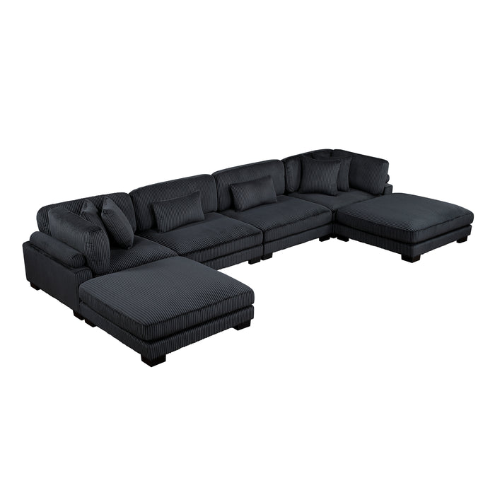 Traverse - (6)6-Piece Modular Sectional with Ottomans