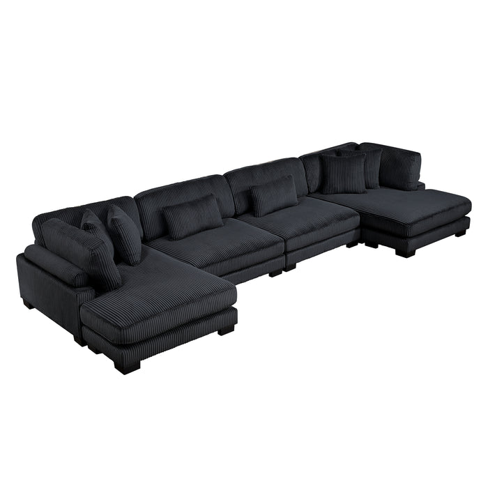 Traverse - (4)4-Piece Modular Sectional with Reversible Chaise