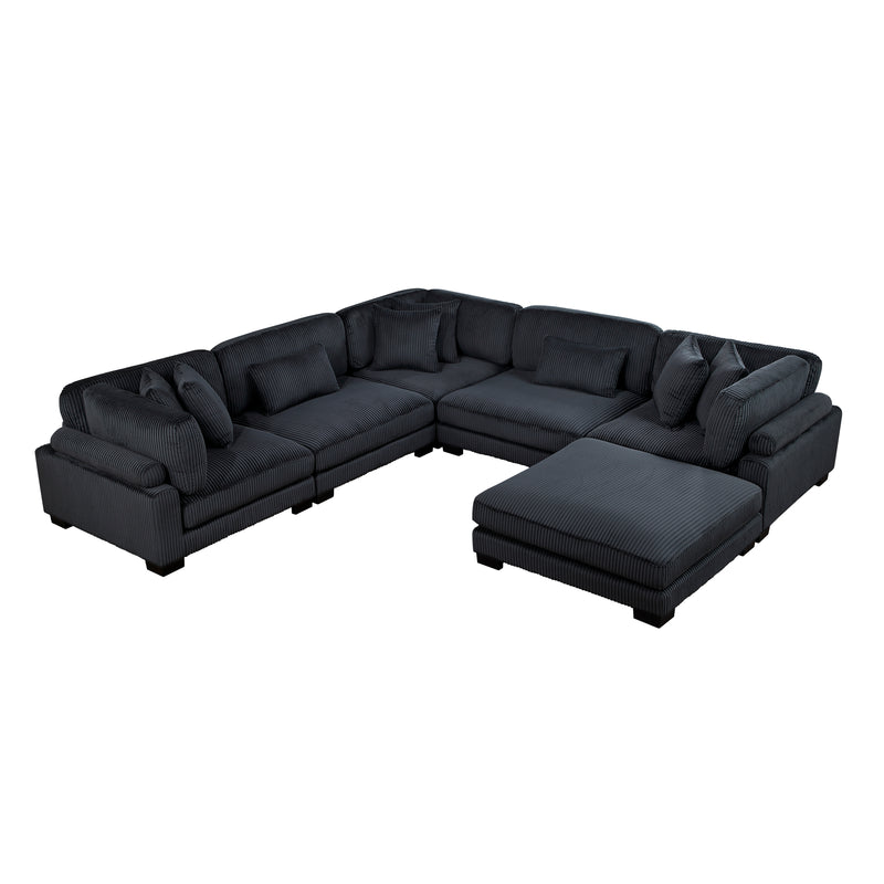 Traverse - (6)6-Piece Modular Sectional with Ottoman
