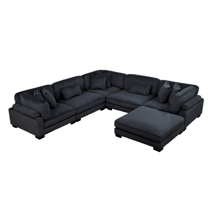 Traverse - (6)6-Piece Modular Sectional with Ottoman