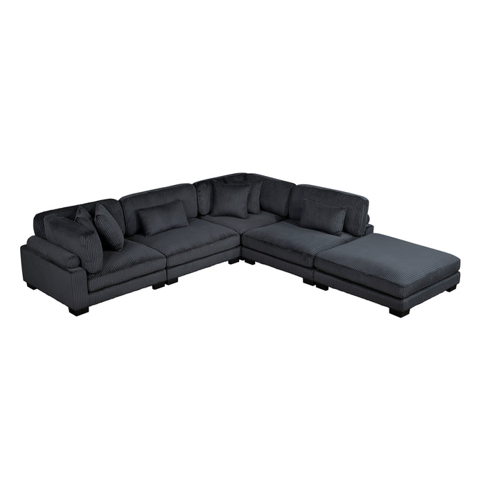 Traverse - (5)5-Piece Modular Sectional with Ottoman