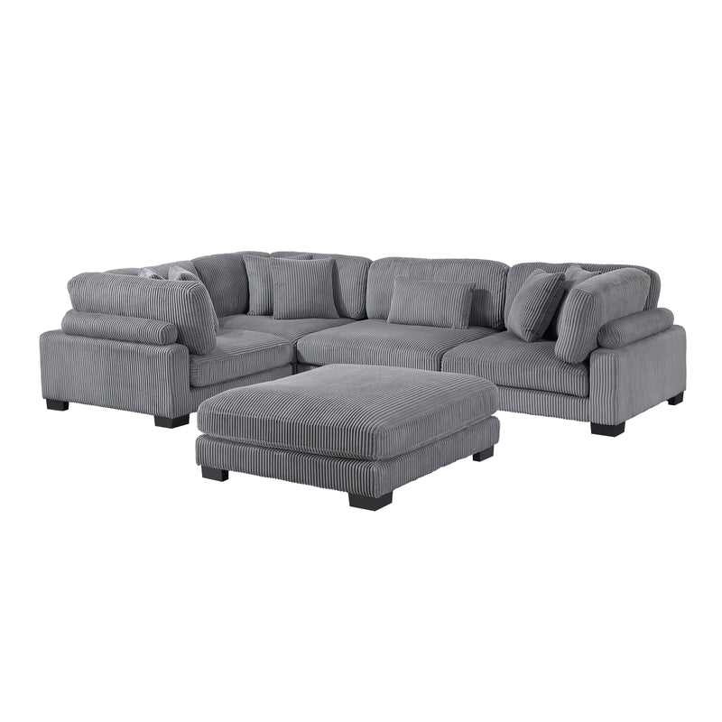 Traverse - (5)5-Piece Modular Sectional with Ottoman