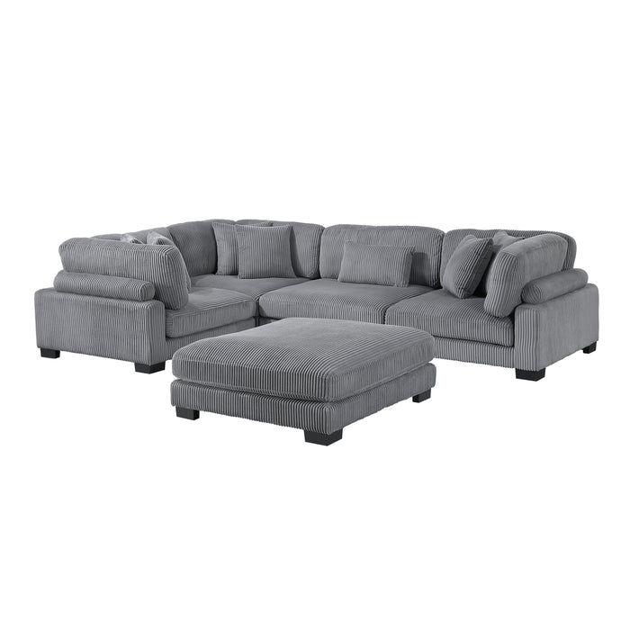 Traverse - (5)5-Piece Modular Sectional with Ottoman