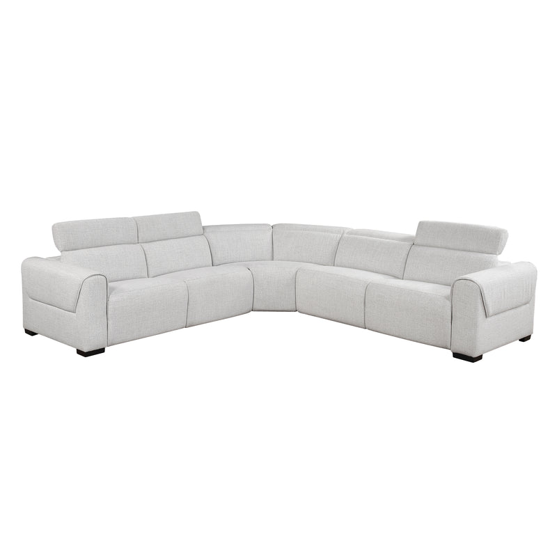 McPherson - (5)5-Piece Modular Power Reclining Sectional with Power Headrests, Charging Ports
