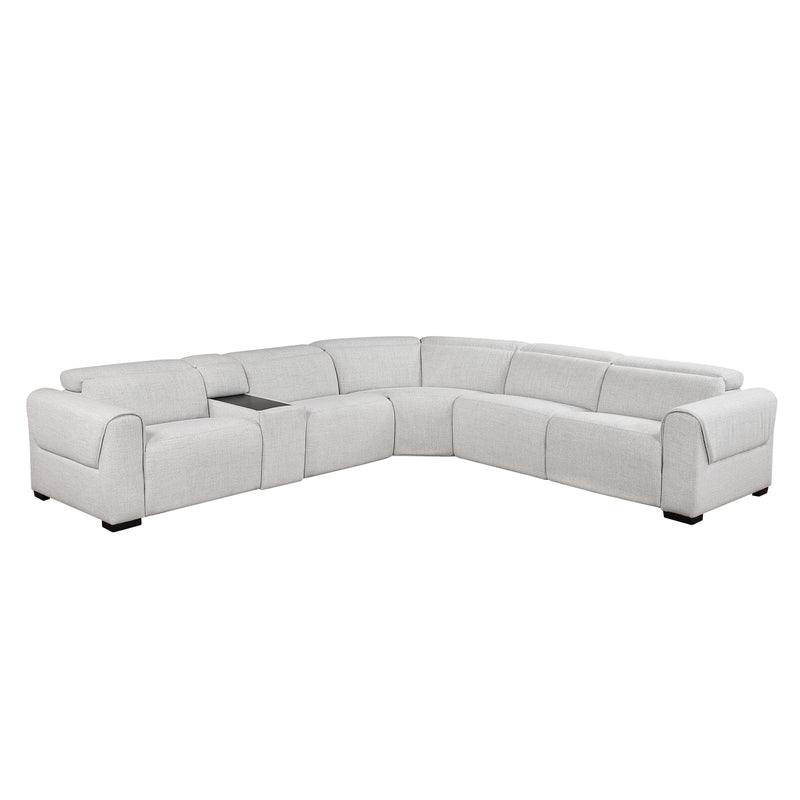 McPherson - (6)6-Piece Modular Power Reclining Sectional with Power Headrests, Charging Ports