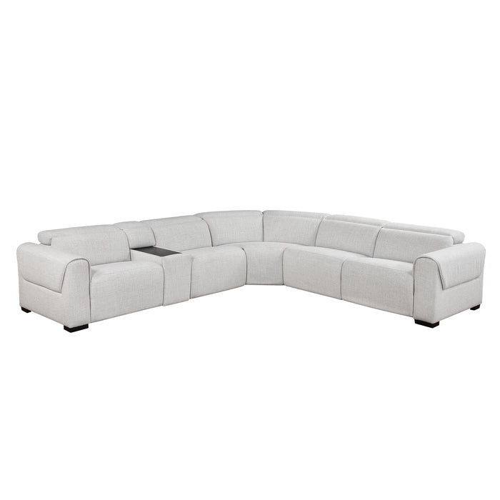 McPherson - (6)6-Piece Modular Power Reclining Sectional with Power Headrests, Charging Ports