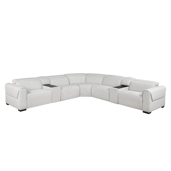 McPherson - (7)7-Piece Modular Power Reclining Sectional with Power Headrests