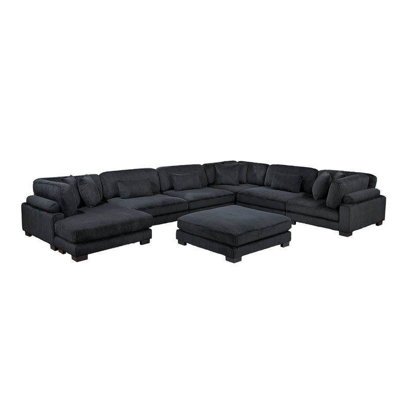 Traverse - (7)7-Piece Modular Sectional with Reversible Chaise and Ottoman