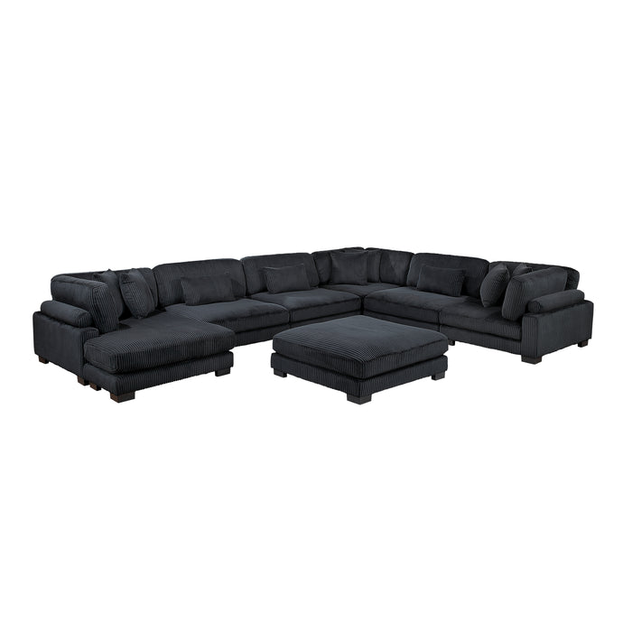 Traverse - (7)7-Piece Modular Sectional with Reversible Chaise and Ottoman
