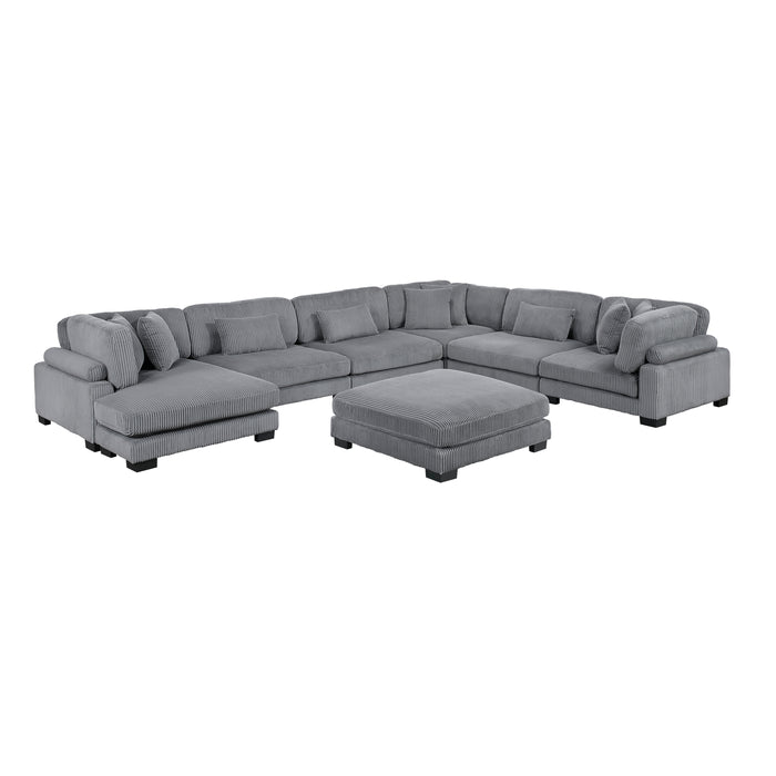 Traverse - (7)7-Piece Modular Sectional with Reversible Chaise and Ottoman