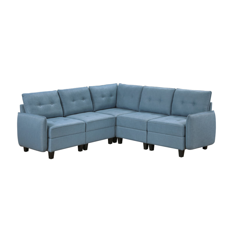 Garren - (5)5-Piece Sectional with Storage