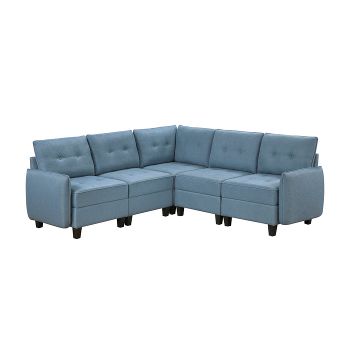 Garren - (5)5-Piece Sectional with Storage