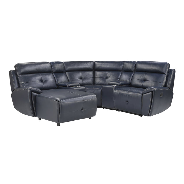 Avenue - (5)5-Piece Modular Reclining Sectional with Left Chaise