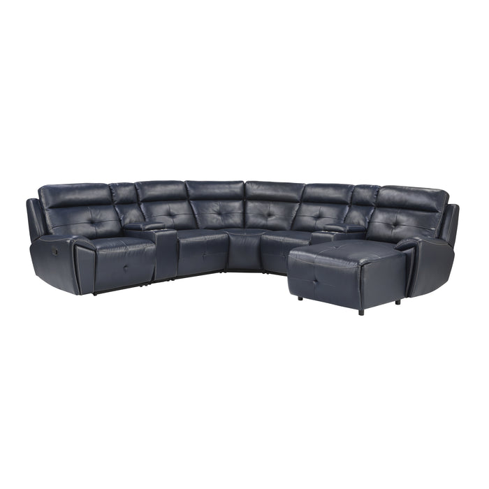 Avenue - (7)7-Piece Modular Reclining Sectional with Right Chaise