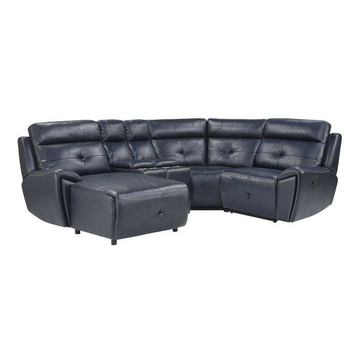 Avenue - (5)5-Piece Modular Reclining Sectional with Left Chaise