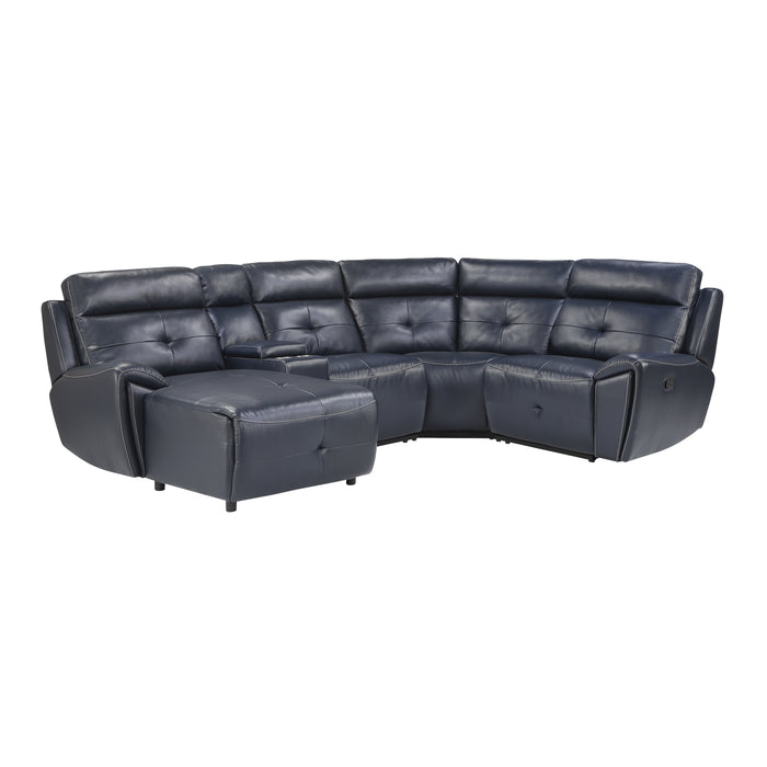 Avenue - (5)5-Piece Modular Reclining Sectional with Left Chaise