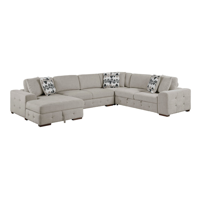 Raife - (4)4-Piece Sectional with Left Chaise