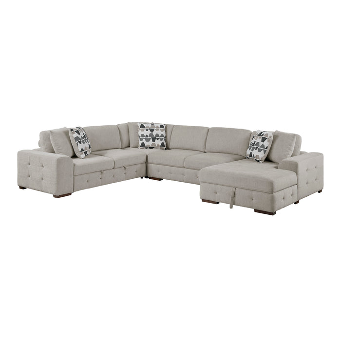 Raife - (4)4-Piece Sectional with Right Chaise