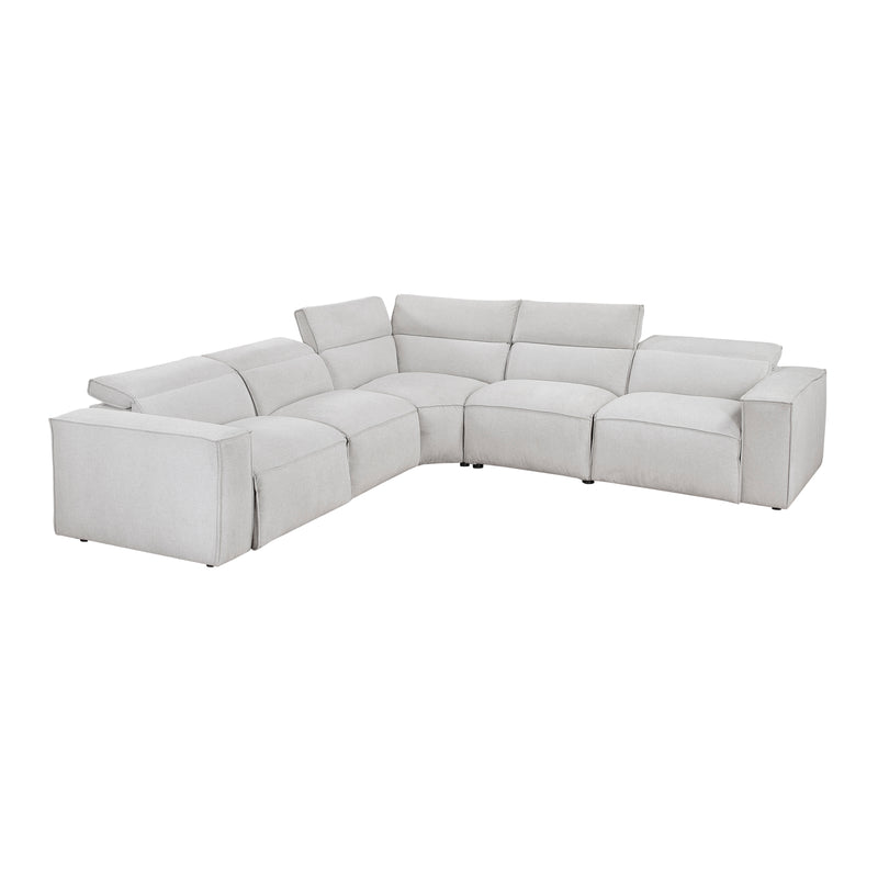 Phoebe - (5)5-Piece Modular Power Reclining Sectional with Power Headrests