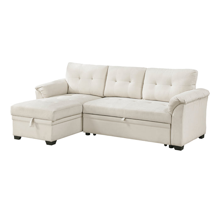 Elara - (3)2-Piece Reversible Sectional with Pull-out Bed, Reversible Chaise and Hidden Storage