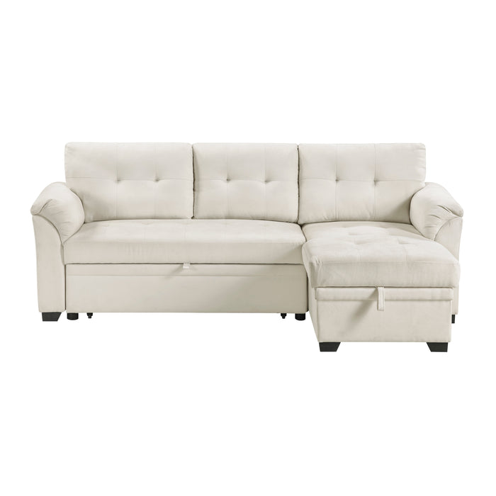 Elara - (3)2-Piece Reversible Sectional with Pull-out Bed, Reversible Chaise and Hidden Storage