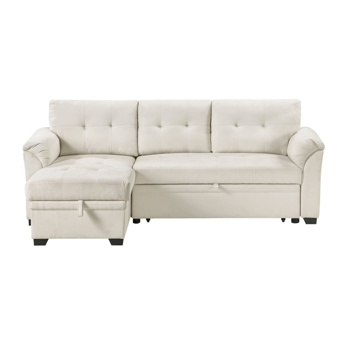 Elara - (3)2-Piece Reversible Sectional with Pull-out Bed, Reversible Chaise and Hidden Storage
