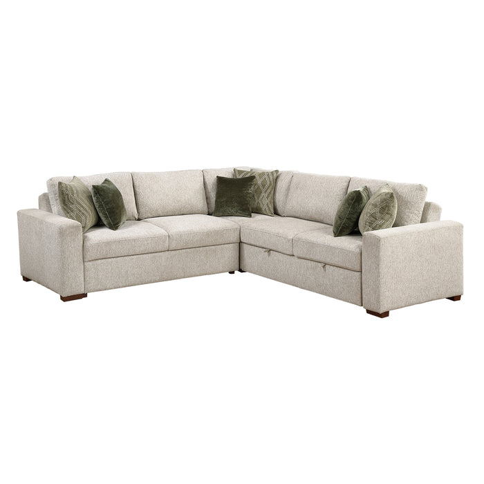 Isla - (4)3-Piece Sectional with Pull-out Bed