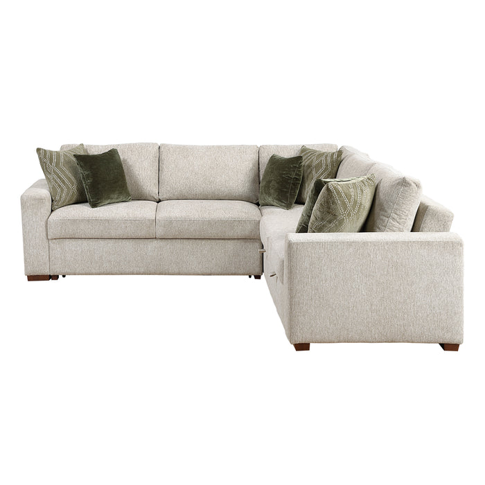 Isla - (4)3-Piece Sectional with Pull-out Bed