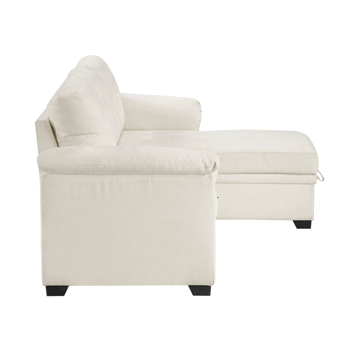 Elara - (3)2-Piece Reversible Sectional with Pull-out Bed, Reversible Chaise and Hidden Storage