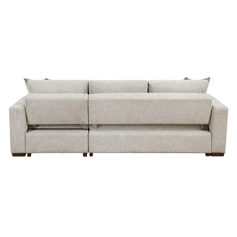 Isla - (3)2-Piece Sectional with Reversible Chaise, Pull-out Bed and Hidden Storage, Click Motion Back