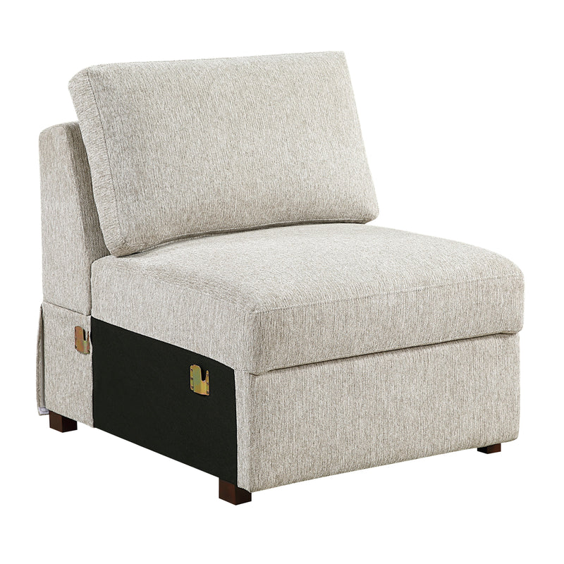 Isla - (5)4-Piece Sectional with Reversible Chaise, Pull-out Bed and Hidden Storage