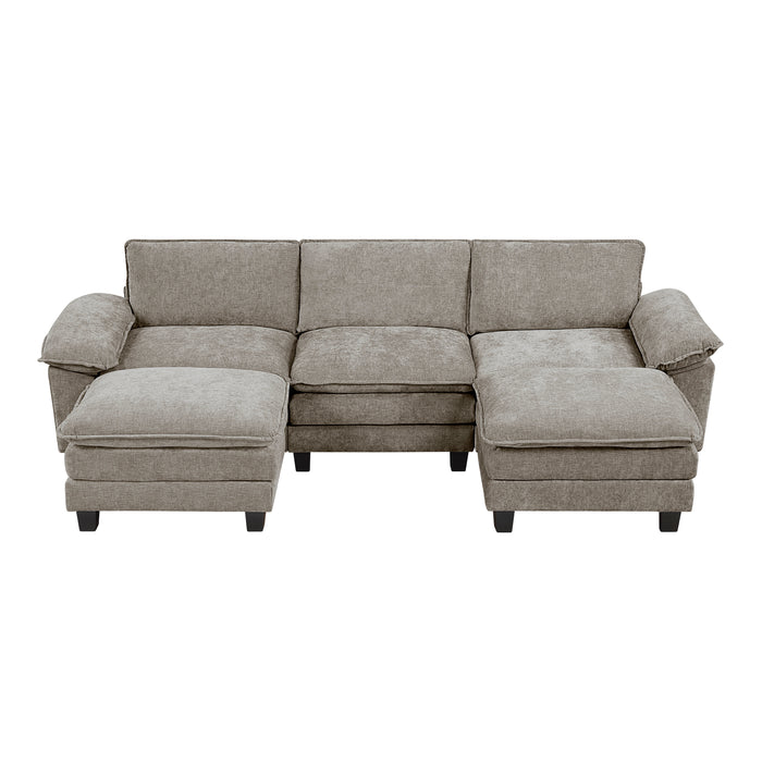 Dublin - (6)5-Piece Modular Sectional with Ottoman