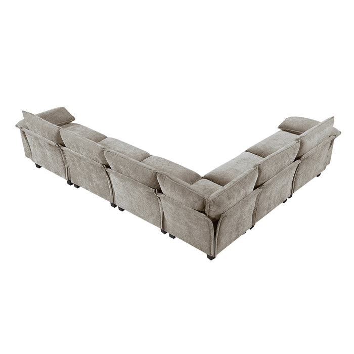 Dublin - (7)6-Piece Modular Sectional
