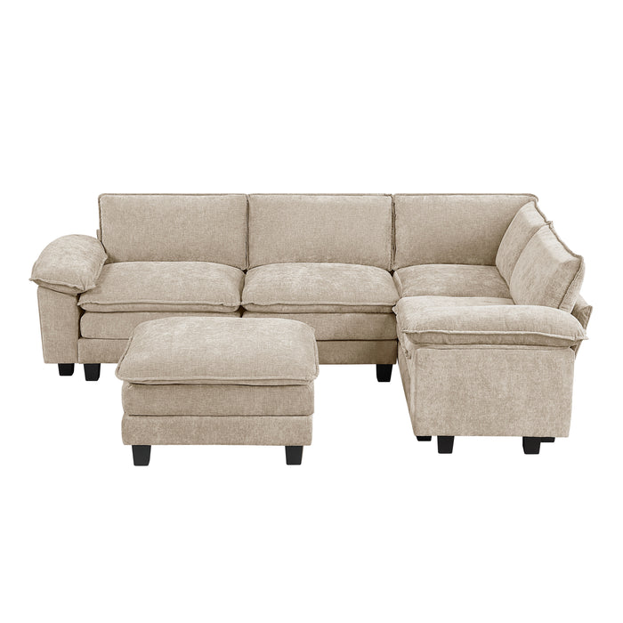 Dublin - (6)5-Piece Modular Sectional with Ottoman