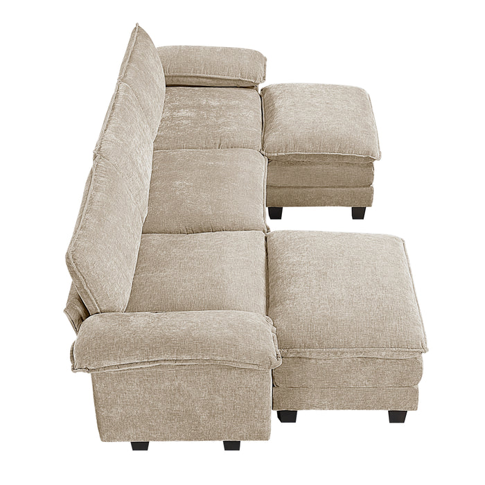 Dublin - (6)5-Piece Modular Sectional with Ottoman