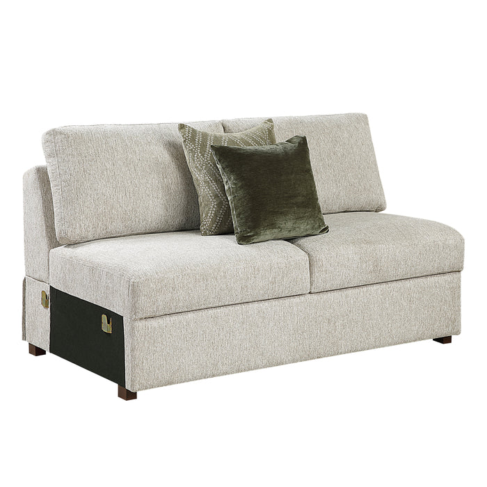 Isla - (5)4-Piece Sectional with Pull-out Bed and Ottoman