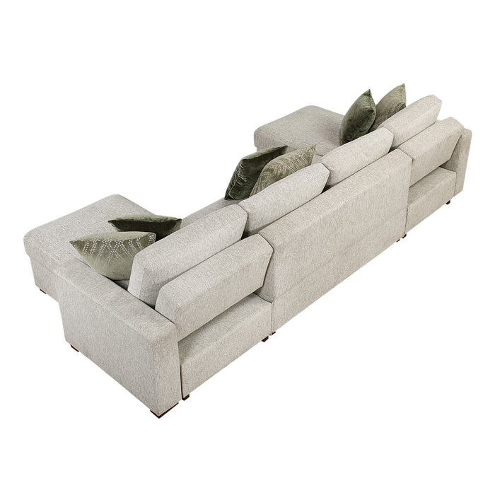 Isla - (4)3-Piece Sectional with Convertible and Reversible Chaise,  Hidden Storage, Click Motion Back